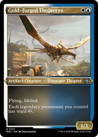 Gold-Forged Thopteryx (Foil Etched) (131) [March of the Machine: The Aftermath]
