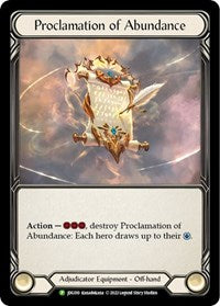 Proclamation of Abundance - JDG010 (JDG010) [Flesh and Blood: Promo Cards]