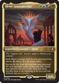 Sliver Gravemother (Display Commander) (Foil Etched) - Thick Stock (782) [Commander Masters]