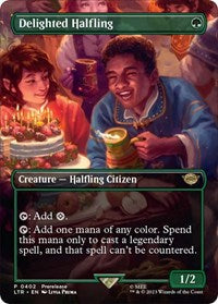 Delighted Halfling (Borderless) (402) [Universes Beyond: The Lord of the Rings: Tales of Middle-earth]