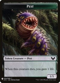 Pest // Emblem - Lukka, Wayward Bonder Double-Sided Token (5 // 8) [The List Reprints]