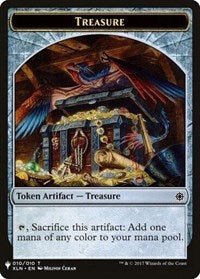 Treasure // Golem Double-sided Token (10 // 25) [The List Reprints]