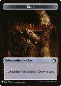 Clue // Golem Double-sided Token (16 // 26) [The List Reprints]