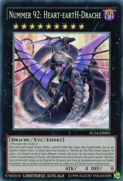 Number 92: Heart-eartH Dragon (German) - "Nummer 92: Heart-eartH-Drache" (AC14-DE001) [Advent Calendar 2014 (Adventskalender ZEXAL-Edition)]