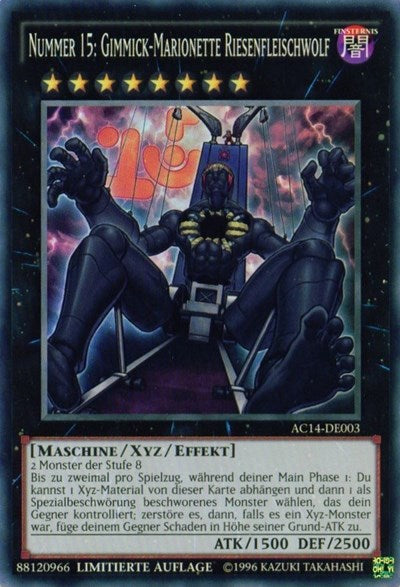 Number 15: Gimmick Puppet Giant Grinder (German) - "Nummer 15: Gimmick-Marionette Riesenfleischwolf" (AC14-DE003) [Advent Calendar 2014 (Adventskalender ZEXAL-Edition)]