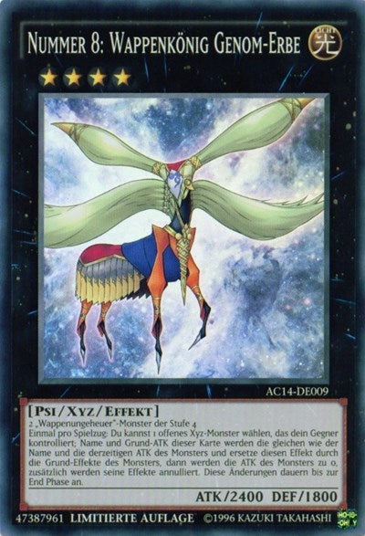 Number 8: Heraldic King Genom-Heritage (German) - "Nummer 8: Wappenkönig Genom-Erbe" (AC14-DE009) [Advent Calendar 2014 (Adventskalender ZEXAL-Edition)]
