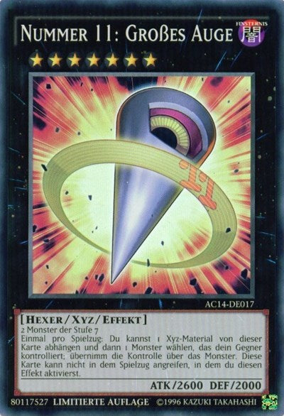 Number 11: Big Eye (German) - "Nummer 11: Großes Auge" (AC14-DE017) [Advent Calendar 2014 (Adventskalender ZEXAL-Edition)]