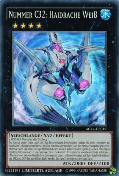Number C32: Shark Drake Veiss (German) - "Nummer C32: Haidrache Weiß" (AC14-DE019) [Advent Calendar 2014 (Adventskalender ZEXAL-Edition)]