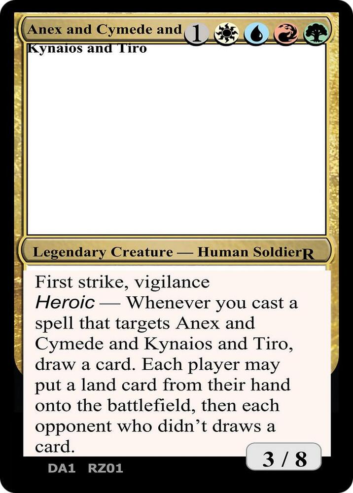 Anax and Cymede & Kynaios and Tiro [Un-Known Event Playtest Cards]