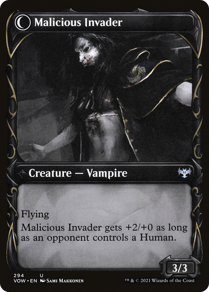 Innocent Traveler (Showcase) (VOW-294) - Innistrad: Crimson Vow: (Showcase, Double Faced Transform) Foil