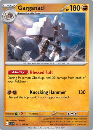 Garganacl 123/193  - Reverse Holofoil SV02 Paldea Evolved - Rare
