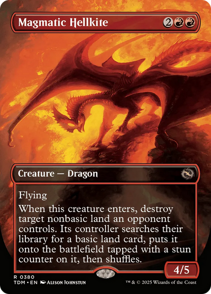 Magmatic Hellkite (Borderless) (TDM-380) - Tarkir: Dragonstorm Foil
