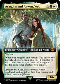 Aragorn and Arwen, Wed (Extended Art) (394) [Universes Beyond: The Lord of the Rings: Tales of Middle-earth]