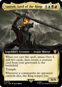 Sauron, Lord of the Rings (Extended Art) (92) [Commander: The Lord of the Rings: Tales of Middle-earth]