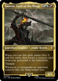 Sauron, Lord of the Rings (Display Commander) - Thick Stock (84) [Commander: The Lord of the Rings: Tales of Middle-earth]