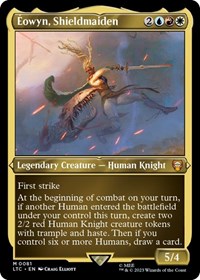 Eowyn, Shieldmaiden (Display Commander) - Thick Stock (81) [Commander: The Lord of the Rings: Tales of Middle-earth]