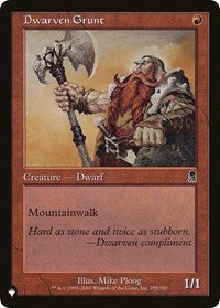 Dwarven Grunt (185/350) [The List Reprints]