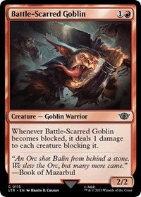 Battle-Scarred Goblin (115) [Universes Beyond: The Lord of the Rings: Tales of Middle-earth]