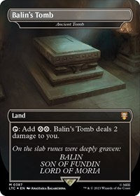 Balin's Tomb - Ancient Tomb (Surge Foil) (387) [Commander: The Lord of the Rings: Tales of Middle-earth]