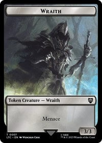 Wraith // Dragon Double-Sided Token (7 // 14) [Commander: The Lord of the Rings: Tales of Middle-earth]