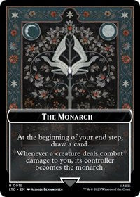 The Monarch // Treasure Double-Sided Token (15 // 12) [Commander: The Lord of the Rings: Tales of Middle-earth]
