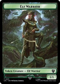 Elf Warrior // Bird (0006) Double-Sided Token (11 // 6) [Commander: The Lord of the Rings: Tales of Middle-earth]