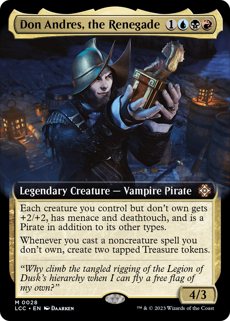 Don Andres, the Renegade (Extended Art) (LCC-028) - The Lost Caverns of Ixalan Commander: (Extended Art) Foil