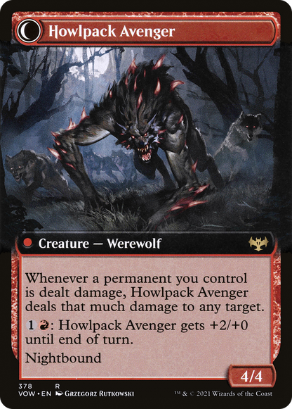 Ill-Tempered Loner (Extended Art) (VOW-378) - Innistrad: Crimson Vow: (Extended Art, Double Faced Transform) Foil