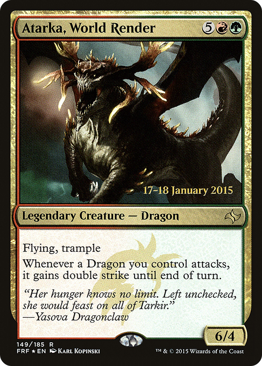 Atarka, World Render (PRE-149) - Fate Reforged Promos Foil