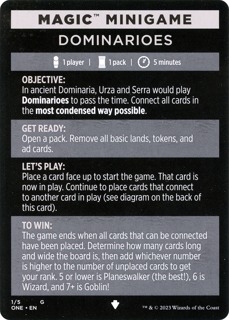Dominarioes // Dominarioes (cont'd) (MONE-001) - Phyrexia: All Will Be One Minigames