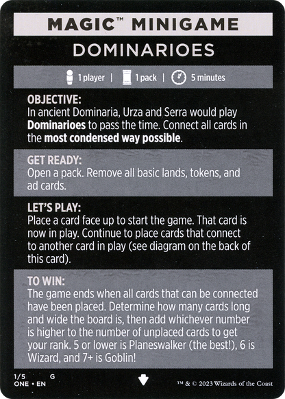 Dominarioes // Dominarioes (cont'd) (MONE-001) - Phyrexia: All Will Be One Minigames Foil