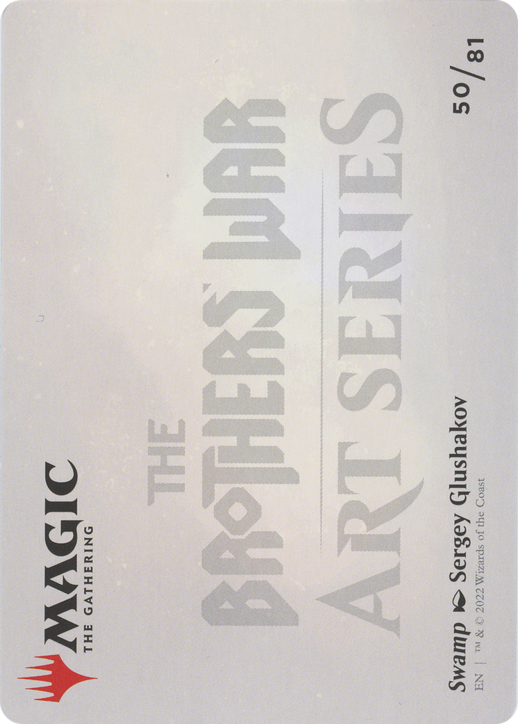 Swamp // Swamp (ABRO-050) - The Brothers' War Art Series (Borderless) Foil