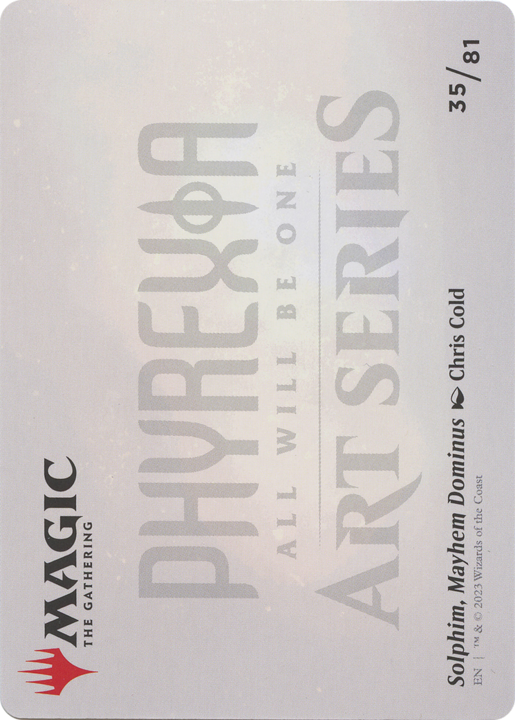 Solphim, Mayhem Dominus // Solphim, Mayhem Dominus (AONE-035) - Phyrexia: All Will Be One Art Series (Borderless)