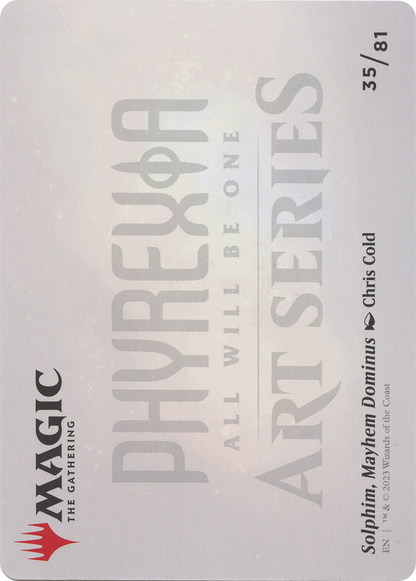 Solphim, Mayhem Dominus // Solphim, Mayhem Dominus (AONE-035) - Phyrexia: All Will Be One Art Series (Borderless) Foil