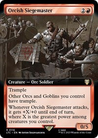 Orcish Siegemaster (Extended Art) (116) [Commander: The Lord of the Rings: Tales of Middle-earth]