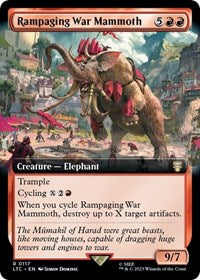 Rampaging War Mammoth (Extended Art) (117) [Commander: The Lord of the Rings: Tales of Middle-earth]