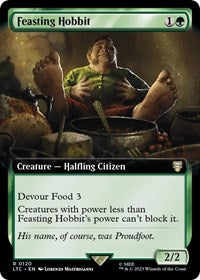 Feasting Hobbit (Extended Art) (120) [Commander: The Lord of the Rings: Tales of Middle-earth]