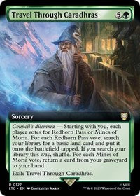 Travel Through Caradhras (Extended Art) (127) [Commander: The Lord of the Rings: Tales of Middle-earth]