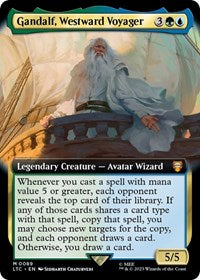 Gandalf, Westward Voyager (Extended Art) (89) [Commander: The Lord of the Rings: Tales of Middle-earth]