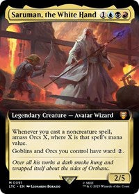 Saruman, the White Hand (Extended Art) (91) [Commander: The Lord of the Rings: Tales of Middle-earth]