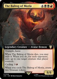 The Balrog of Moria (Extended Art) (129) [Commander: The Lord of the Rings: Tales of Middle-earth]