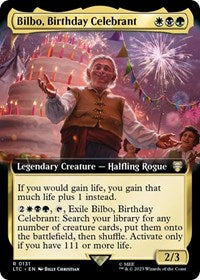 Bilbo, Birthday Celebrant (Extended Art) (131) [Commander: The Lord of the Rings: Tales of Middle-earth]