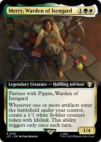 Merry, Warden of Isengard (Extended Art) (143) [Commander: The Lord of the Rings: Tales of Middle-earth]