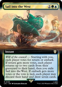 Sail into the West (Extended Art) (149) [Commander: The Lord of the Rings: Tales of Middle-earth]