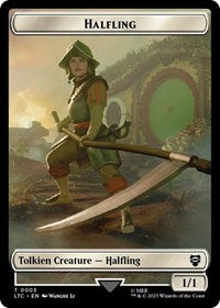 Halfling // Treasure Double-Sided Token (3 // 12) [Commander: The Lord of the Rings: Tales of Middle-earth]