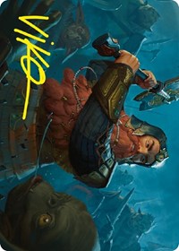 Gimli, Counter of Kills Art Card (10/81) (Gold-Stamped Signature) (10) [Art Series: Universes Beyond: The Lord of the Rings: Tales of Middle-earth]