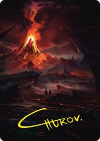 Valley of Gorgoroth Art Card (Gold-Stamped Signature) (80) [Art Series: Universes Beyond: The Lord of the Rings: Tales of Middle-earth]