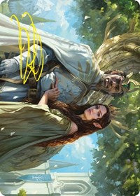 Aragorn and Arwen, Wed Art Card (Gold-Stamped Signature) (33) [Art Series: Universes Beyond: The Lord of the Rings: Tales of Middle-earth]
