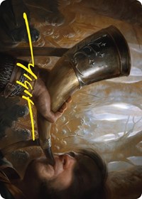 Horn of Gondor Art Card (Gold-Stamped Signature) (29) [Art Series: Universes Beyond: The Lord of the Rings: Tales of Middle-earth]