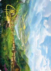 Plains Art Card (Gold-Stamped Signature) (30) [Art Series: Universes Beyond: The Lord of the Rings: Tales of Middle-earth]